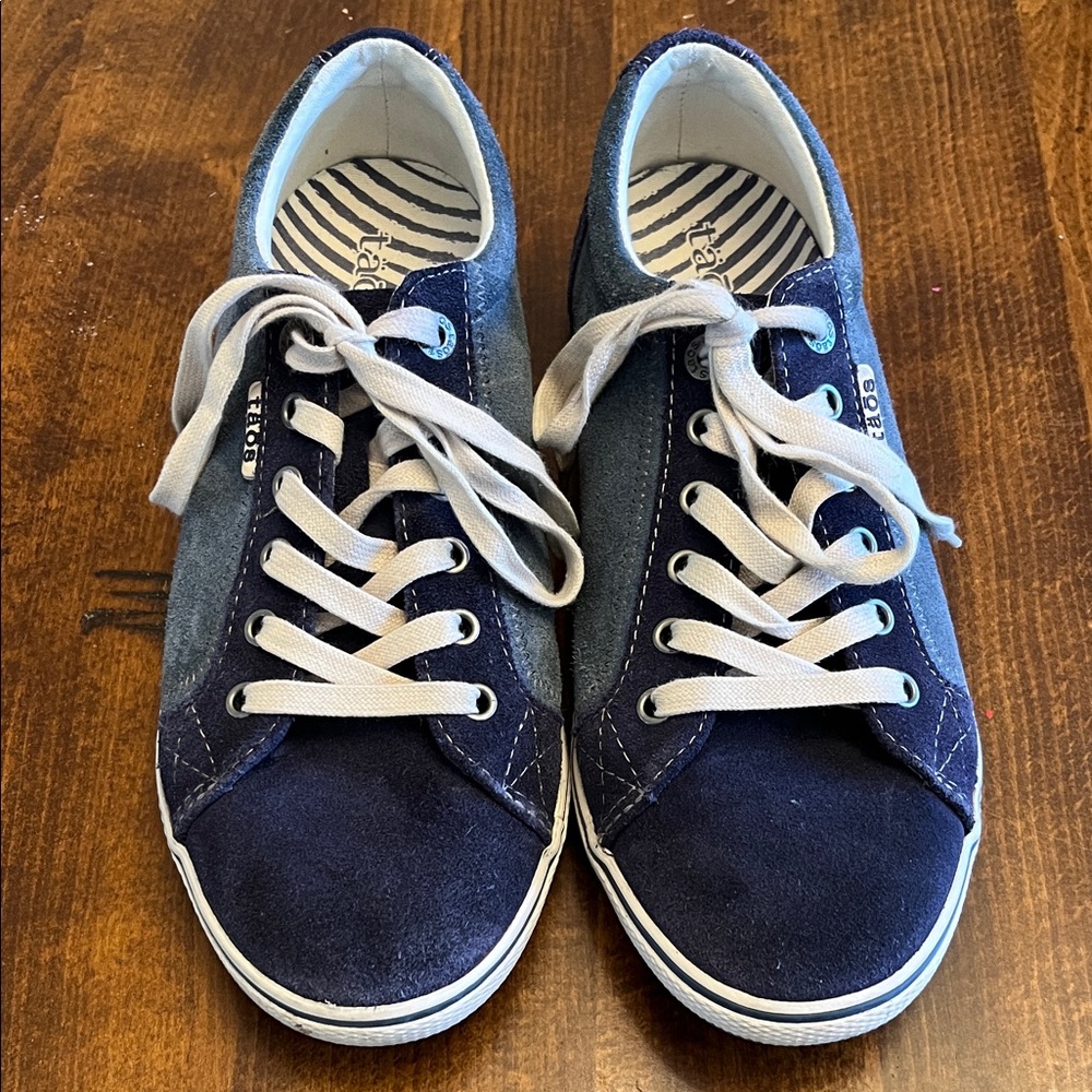 Taos Retro Star Suede Blue Sneakers, Sz 10